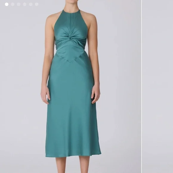 KEEPSAKE the Label Dresses Keepsake Green Silk Midi Dress